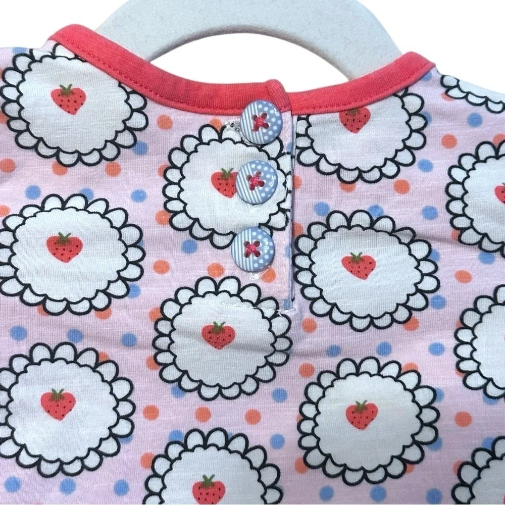 Matilda Jane Girls 3-6M Strawberry Print Long Sleeve Bodysuit - Picture 4 of 5